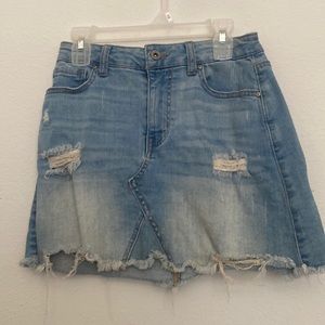 A faded Jean skirt